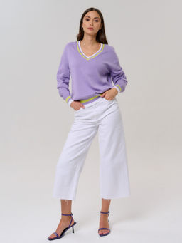 Пуловер женский ZZ-01006 lavender - Eleganzza фото 6