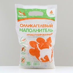 Наполнитель силикагелевый Пижон, 4 л, аромат ванили