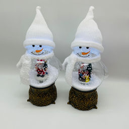 Новогодний декор Ночник - Снеговик с Дедом Морозом 35 см (арт. 7047-1АВС) в ассортименте - Ип лебедев о.ю фото 3