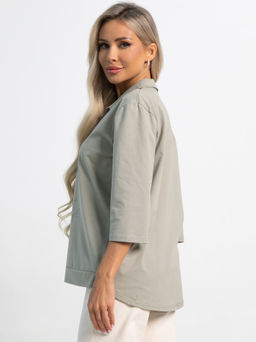 Блуза Сны луговых эльфов (оливковая) Б15309-18М