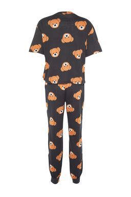 Trendyolmilla Kad?n Couple/Cift Siyah %100 Pamuklu Ay?c?kl? Orme Pijama Tak?m? THMSS21PT0195 фото 12