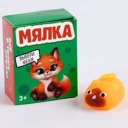 Цена за 12 шт. Антистресс сквиш мялка в коробочке «Питомцы»