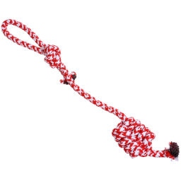 Цена за 3 шт. Игрушка - канат для собак мелких и средних пород "НЕСКУЧАЙКА", цвет красный, 38см / 60гр (лейбл)