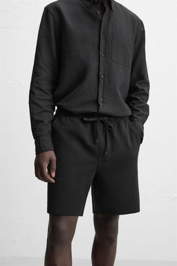 TEXTURED COMFORT BERMUDA SHORTS - Zara фото 24