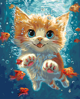 ФРЕЯ PNB/PL-351 Набор для раскрашивания по номерам 50 х 40 см За золотой рыбкой