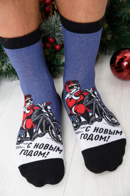 Носки мужские Санта байкер - Berchelli фото 5