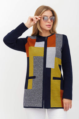 Жакет Д 2649/сине-терракотовый (2130) - Текстильная мануфактура фото 3