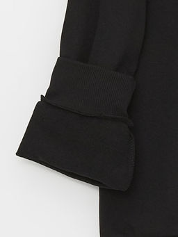 Bisiklet Yaka Wednesday Bask?l? Uzun Kollu K?z ?ocuk Sweatshirt