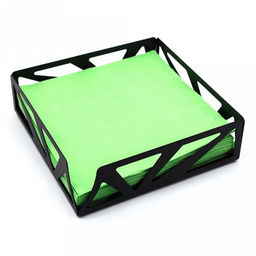 Салфетница металлическая 17,5х17,5х5см, черный (Россия)