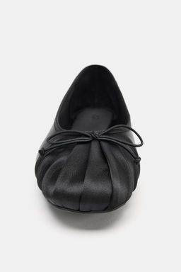 SATIN BALLET FLATS WITH BOW - Zara фото 6