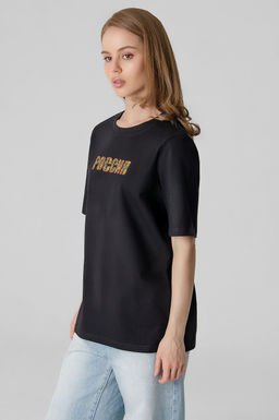 Арт. 31141 Футболка женская Россия 44-50 (4 шт) Цвет:черный - Калинка фото 12