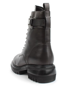 04-M2-592 BLACK Ботинки зимние женские (натуральная кожа, натуральный мех)