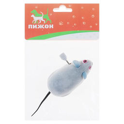 Мышь заводная, 7 см, серая - Пижон фото 7