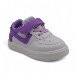 Кроссовки 4255А бело фиолетовые