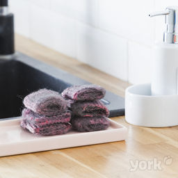 Набор губок 6 шт стальные с пропиткой YORK арт.005010