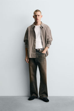 LOOSE FIT JEANS WITH PAINT SPLATTER