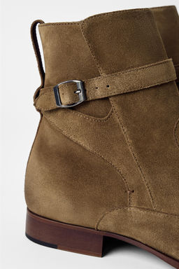 LEATHER BUCKLE BOOTS BOBBY GILLESPIE X ZARA  фото 5