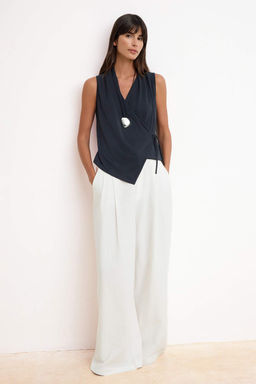 Antrasit Fitted/Vucuda Oturan Kruvaze Baglama Detayl? Modall? Orme Bluz TWOSS26BZ00375 - Trendyolmilla фото 2