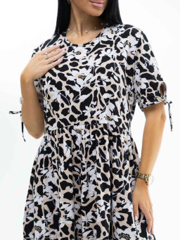 Платье женское, цвет бежевый черный