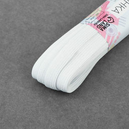 Цена за 2 шт. Резинка вязаная, 10 мм, 10±0.5 м, белая