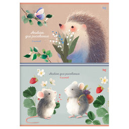 Цена за 2 шт. Альбом для рисования BG А4 8л. на скрепке "Лесная тропинка" (АР4ск8_06380) обложка мелованный картон