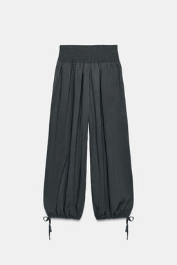 PANTAL?N BAGGY CINTURA EL?STICA / Gris antracita - Zara фото 7