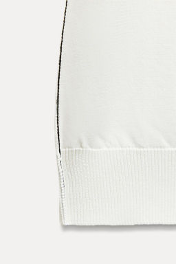 PLAIN KNIT TOP WITH CONTRAST TRIMS - Zara фото 16