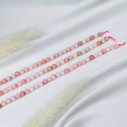 Бусины для украшений из розового Опала (48 бусин) 39 см