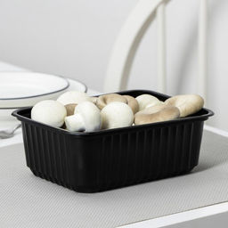 Цена за 500 шт. Контейнер одноразовый «Южуралпак», КР-179, пластик, 1 л, 17.9×13.2×6.7 см, чёрный