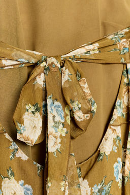 VESTIDO VOLANTES FLORES / crudo/kaki - Zara фото 6