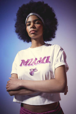 DeFactoFit Футболка с короткими рукавами и круглым вырезом NBA Miami Heat