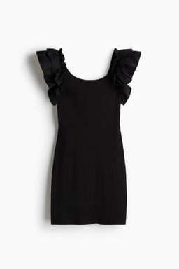 Vestido de punto con volantes