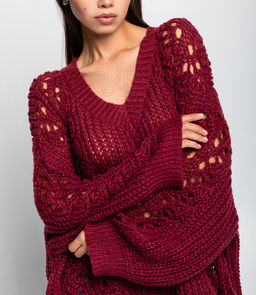 Пуловер #КТ8101 (6), бордовый - Dommod фото 5