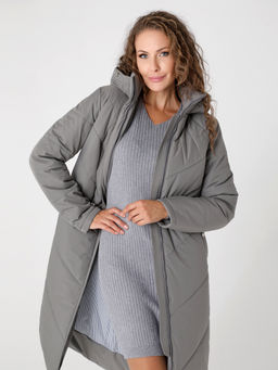 24407 Пальто т.серый - Dizzyway фото 3