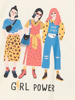 Bisiklet Yaka K?z ?ocuk Ti??rt - Waikiki фото 2