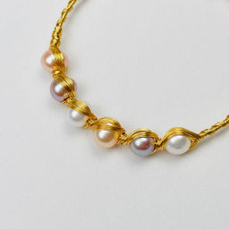 Браслет регулируемый с речным Жемчугом от 16 см