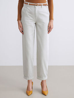 Beli Kemerli Carrot Fit Kad?n Jean Pantolon