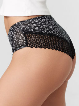 Цена за 2 штуки! Трусы женские шорты черные с листиками листики на черном 412539 - Mark formelle фото 6