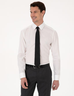 Beyaz Slim Fit Uzun Kollu G_mlek - Cacharel фото 3