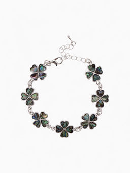 Браслет цепочка «Галиотис. Клевер», L=17 см + доп.цепочка 5 см, цвет серебро, разноцветный