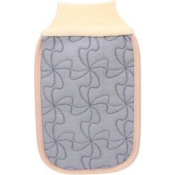 Цена за 2шт. Мочалка - варежка для тела жёсткая "Premium - Lavita", цвет светло - серый, 14*24см (ZIP пакет)