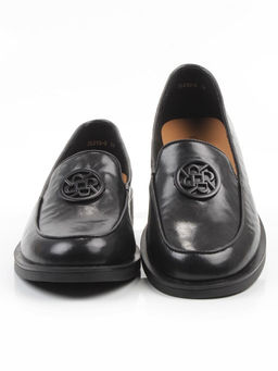 03-DLG13-2 BLACK Лоферы женские (натуральная кожа)