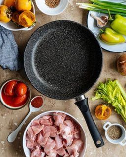 Сковорода Алтай Индукция Природные минералы, несъемная ручка, 24 см - Нева металл посуда фото 2