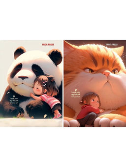 Цена за 5 шт. Блокнот А7 48л. на склейке "Большие пушистики -1" ("Prof-Press", Б48-4707)