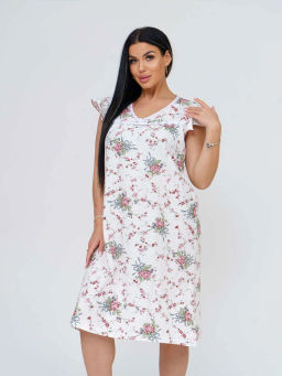 Ночная сорочка женская, цвет зеленый красный белый