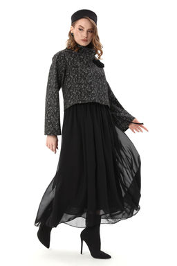 Платье NIKVA н924-9 чёрный и графит  фото 6