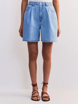 Джинсовые шорты со складками ZR2605092325-102 / Zarina