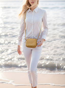 Женская кожаная сумка Richet 2848LN 258 Рыжий