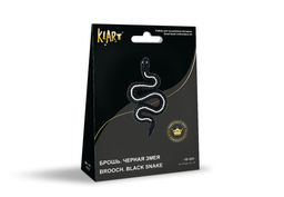 Klart набор для вышивания 10-521 Брошь. Черная змея 4 х 7.5 см