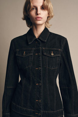 ZW COLLECTION FITTED DENIM JACKET - Zara фото 4